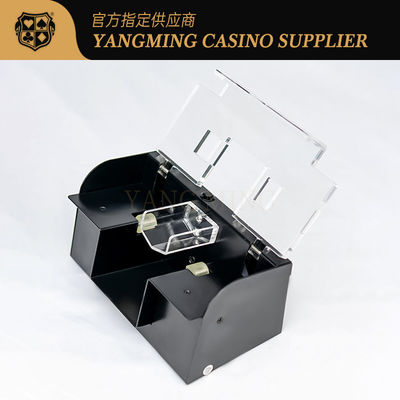 All Black Card Shuffler 2 ชุด อัตโนมัติพลังงาน Texas Hold'Em โป๊กเกอร์อุปกรณ์เสริม