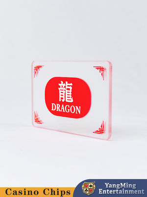 การออกแบบใหม่ Dragon Tiger Positioning Card Red Blue Frosted เกมโต๊ะโป๊กเกอร์อะคริลิค