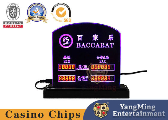 Baccarat Table Games เฉพาะ LED Table Table จำกัด เข้าสู่ระบบ Casino Poker Table Bet Limit โลโก้ที่กำหนดเอง