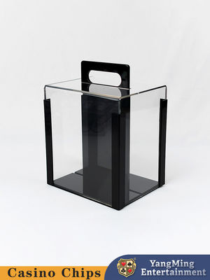 ใสเท็กซัส Clay โป๊กเกอร์ ชิป เหรียญถือ Case คาสิโน โป๊กเกอร์ เกม Countertop Chip Case