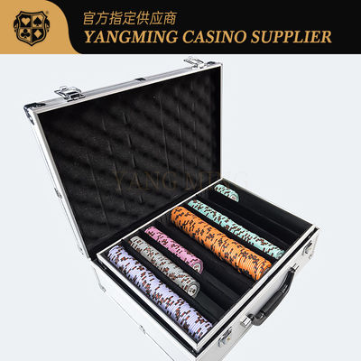 เท็กซัส โฮลเดม เงิน สีขาว อลูมิเนียม Tote Chip Case คาสิโน คลับ Casual Poker Game Chip Case