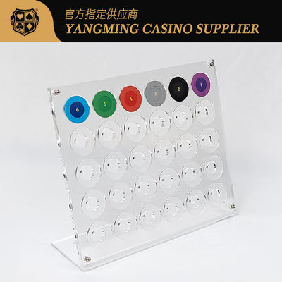 ร้อน 30 ชิ้น Acrylic Chip Display Stand คาสิโน คลับรูเล็ต เกมโต๊ะ Chip Display Stand