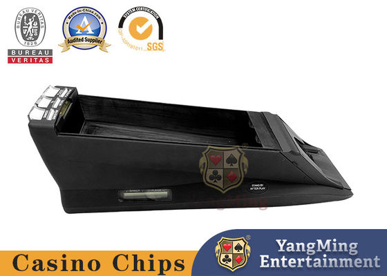 All Black Laser Barcode 8 Deck โป๊กเกอร์ ดีเลอร์อิเล็กทรอนิกส์ สําหรับการแข่งขันสแตนดาร์ทนานาชาติ รองเท้าสมาชิกชัฟล์