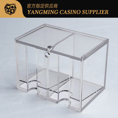 8 เด็ค อะคริลิคใส ถือการทิ้งที่มีด้านบนสําหรับ Baccarat โป๊กเกอร์เกมส์โต๊ะ