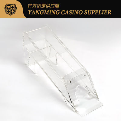 หน้าโปร่งเต็ม หนาชัฟต์เหล็กตามสั่ง 6-8 เด็ค การ์ด Shuffler Baccarat การ์ดเล่น รองเท้านักจําหน่าย