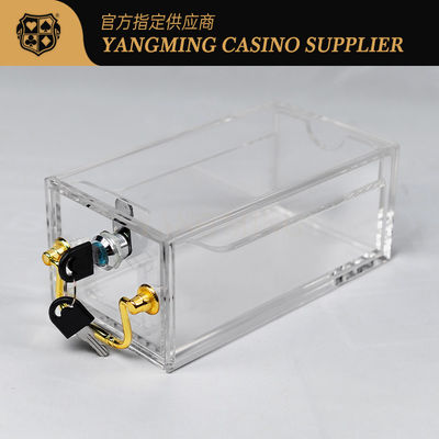 8 คู่แบบพกพา Baccarat Texas Casino Card Box 10mm Thicknss