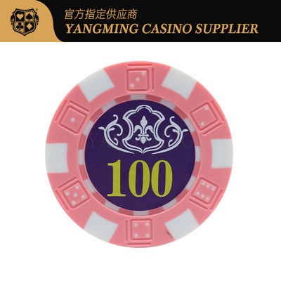 ชุดชิปลูกเต๋า ABS เลียนแบบสำหรับเล่นเกมบาคาร่า คาสิโน พนันทั่วไป ชิปเกมโป๊กเกอร์