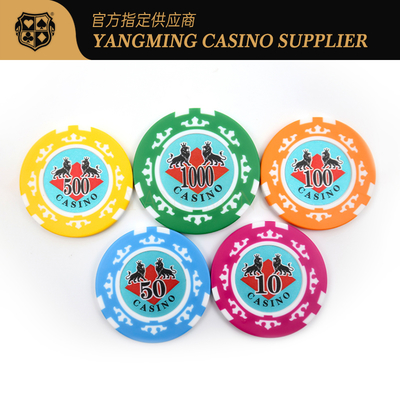 YANGMING 760 ชิปโป๊กเกอร์ดินชิปชุดกับกรอบอลูมิเนียม
