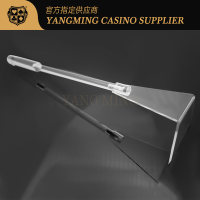 Baccarat โปร่งใส 2 ส่วนชิปรับรหัสหดหนาอะคริลิเซรามิกชิป rake จับพลาสติกของ
