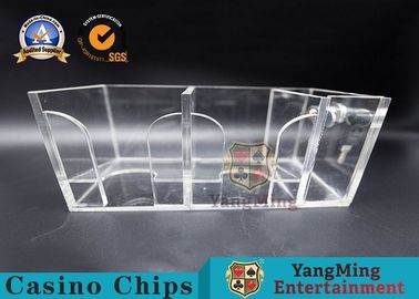 คุณภาพสูงสองด้านกล่องเกมส์ 8 แพ็ค Acrylic โป๊กเกอร์ Discard Holder กับล็อค