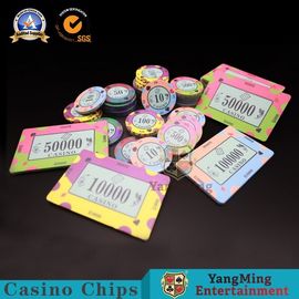 Texas Poker Clay Ceramic Chips รูปแบบการออกแบบที่ปรับแต่งได้ ชิปเกมโต๊ะโป๊กเกอร์