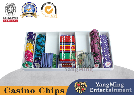 ตัวแทนจำหน่ายโต๊ะคาสิโน Texas Holdem ถาดชิปหนาทนทาน