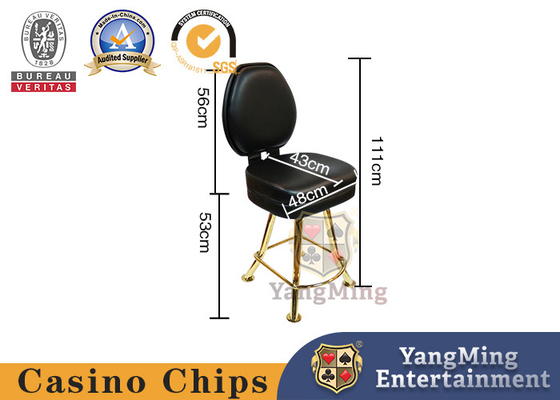 Roulette Poker Table Stainless Steel High Foot Titanium Casino Rotating Chair
